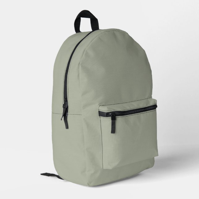 Saybrook Sage Solid Colour Printed Backpack (Back Corner Left)