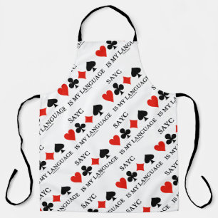 SAYC Is My Language Four Card Suits Apron