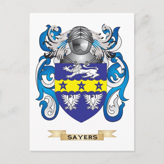Sayers Coat of Arms (Family Crest) Postcard (Front)