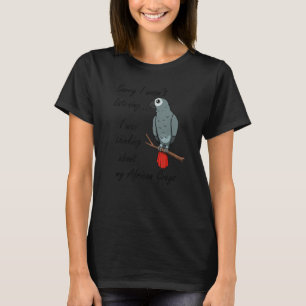 Saying African Grey Parrot Music Notes T-Shirt