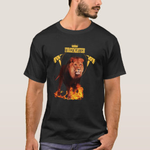 Saying firefighter firefighter lion hero king of f T-Shirt