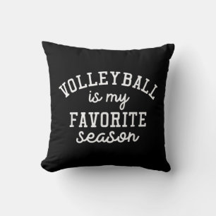 Saying for Sports Lovers Volleyball Is My Favourit Throw Pillow