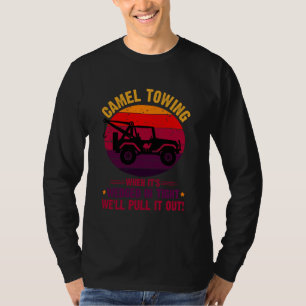 Saying Funny Halloween Camel Towing Retro Adult Hu T-Shirt