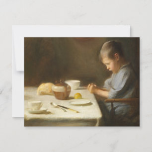 Saying Grace (Boy Praying at the Table) Card