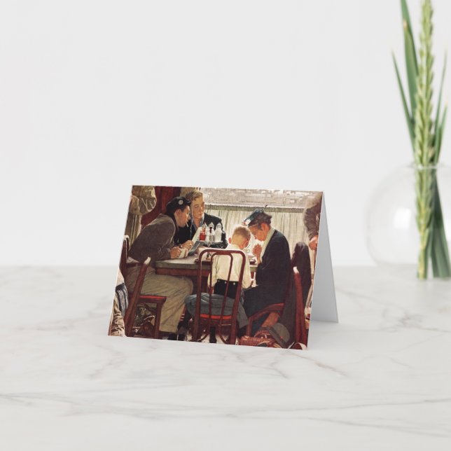 Saying Grace by Norman Rockwell Card (Front)