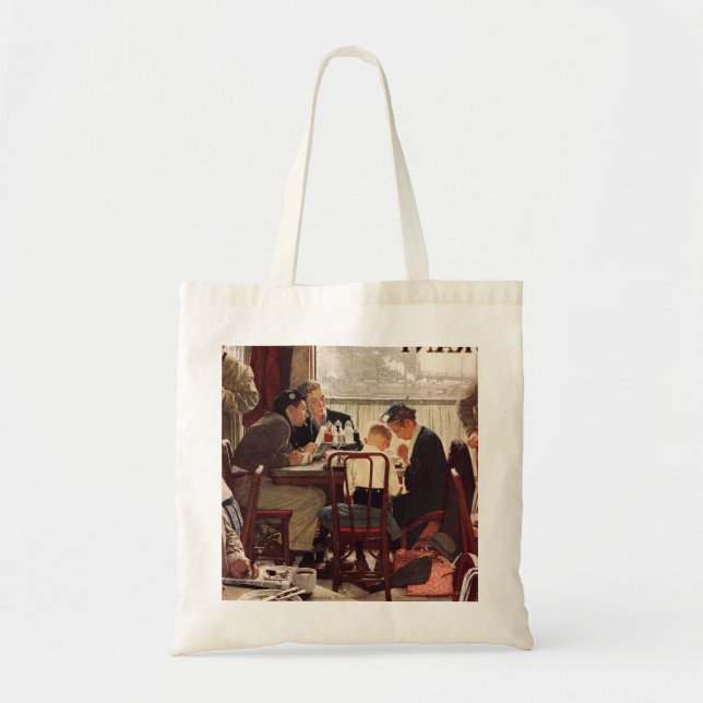 Saying Grace by Norman Rockwell Tote Bag (Front)