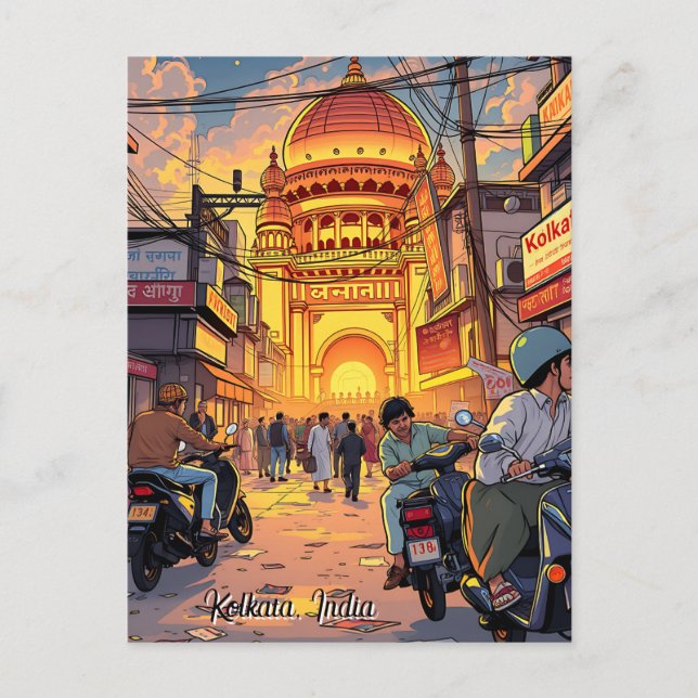 Saying Hello from India | Kolkata Postcard (Front)