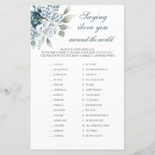 Saying I Love You around the World bridal game