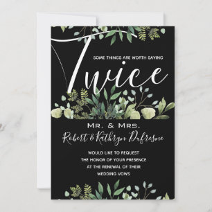 Saying It Twice Vow Renewal ll Invitation