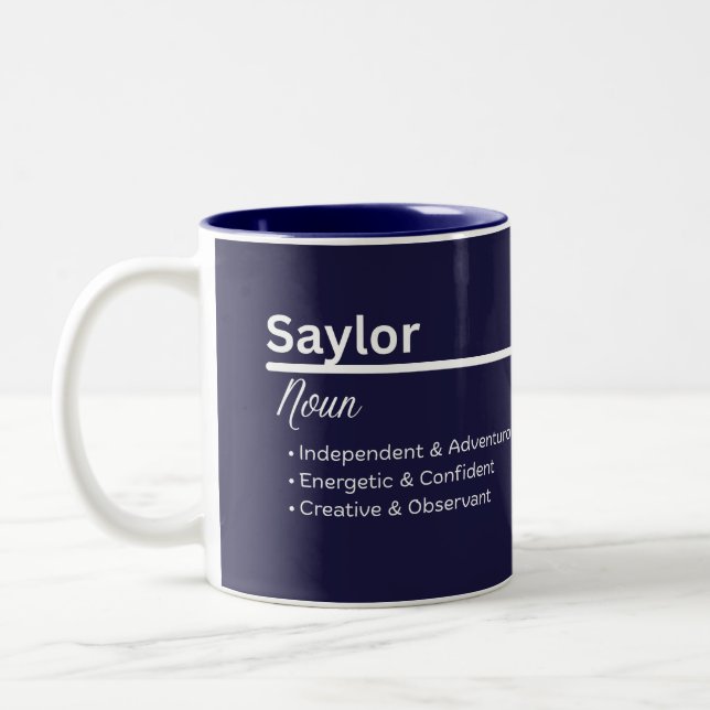 Saylor Personalized Name Coffee Mug (Left)