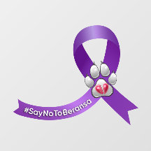 #SayNoToBeransa awareness ribbon window cling