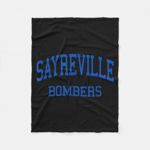 Sayreville High School Hs Parlin Nj Retro  Fleece Blanket