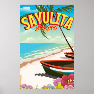 Sayulita Mexican travel poster