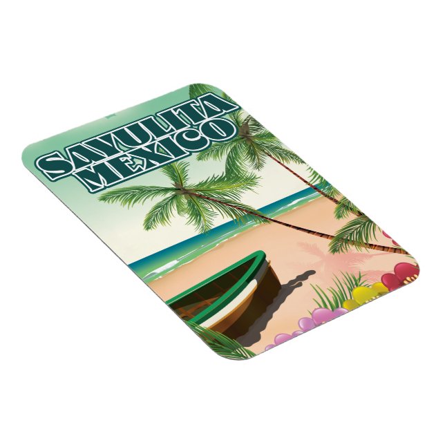 Sayulita Mexico beach poster Magnet (Right Side)