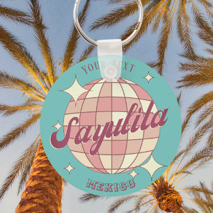 Sayulita Mexico Retro Vintage Party souvenir Keychain
