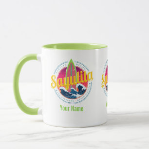 Sayulita Mexico Surfer Vintage Wave Sunset Bigwave Mug