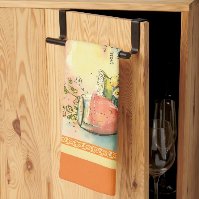 Sazerac Cocktail Kitchen Towel (Thirds Fold)