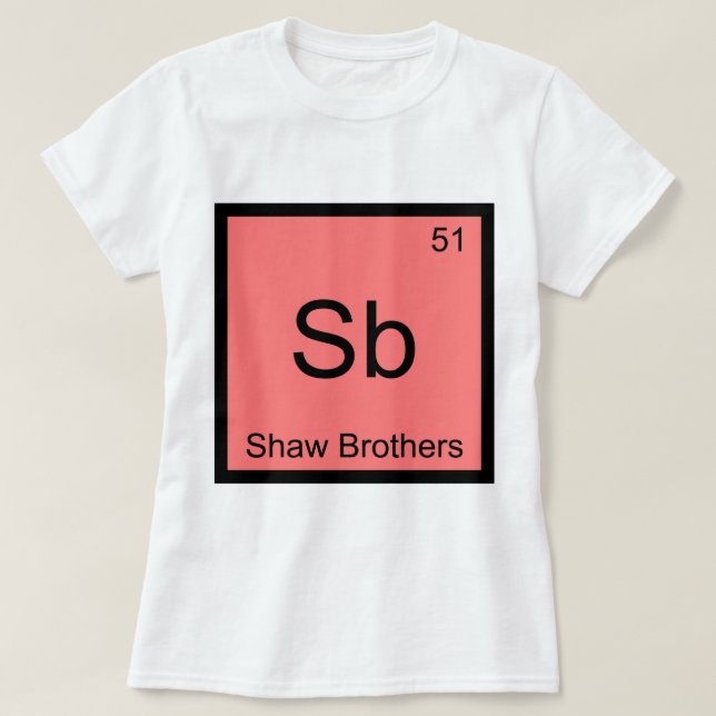 Sb - Shaw Brothers Chemistry Element Symbol Tee (Design Front)