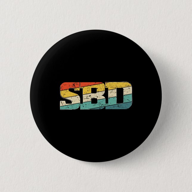 Sbd Squat Bench Deadlift Powerlifting  2 Inch Round Button (Front)
