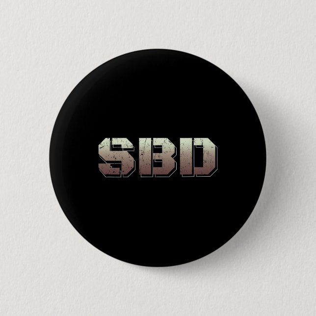 Sbd Squat Bench Deadlift Powerlifting  2 Inch Round Button (Front)