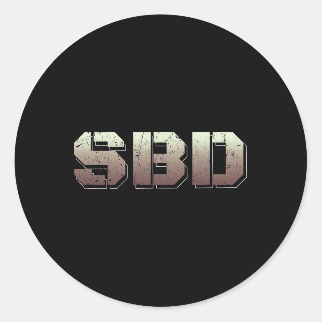 Sbd Squat Bench Deadlift Powerlifting  Classic Round Sticker (Front)
