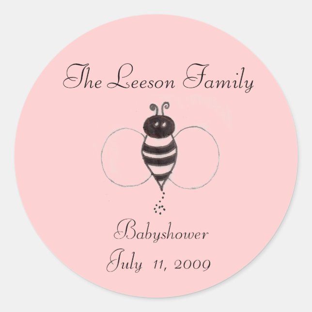 sc00078761, The Leeson Family,  BabyshowerJuly ... Classic Round Sticker (Front)