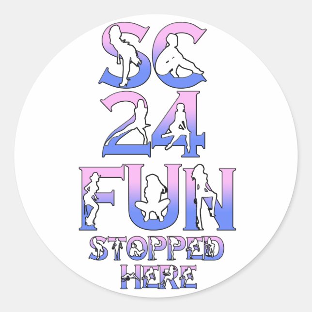 SC24FUN LOGO CLASSIC ROUND STICKER (Front)