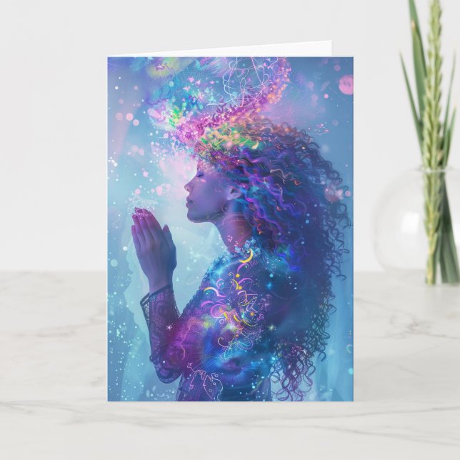 *~* SC4 Magical Woman Prayer Esoteric BLANK Thank You Card (Front)