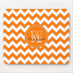 SC Chevron Mouse Pad-Orange and White Pad