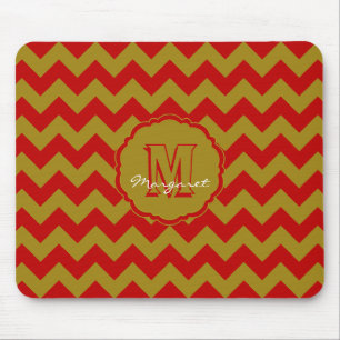 SC Chevron Mouse Pad-Red and Gold Pad