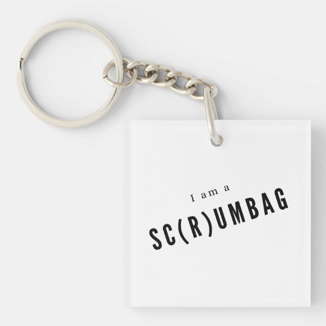 Sc(r)umbag bag keychain (Front)
