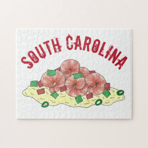 SC South Carolina Low Country Shrimp and Grits Jigsaw Puzzle