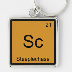 Sc - Steeplechase Funny Chemistry Element Symbol Keychain