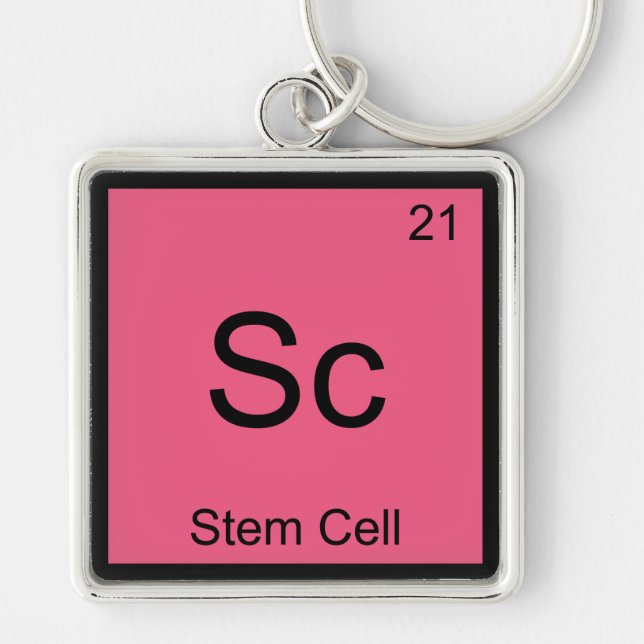Sc - Stem Cell Funny Chemistry Element Symbol Tee Keychain (Front)