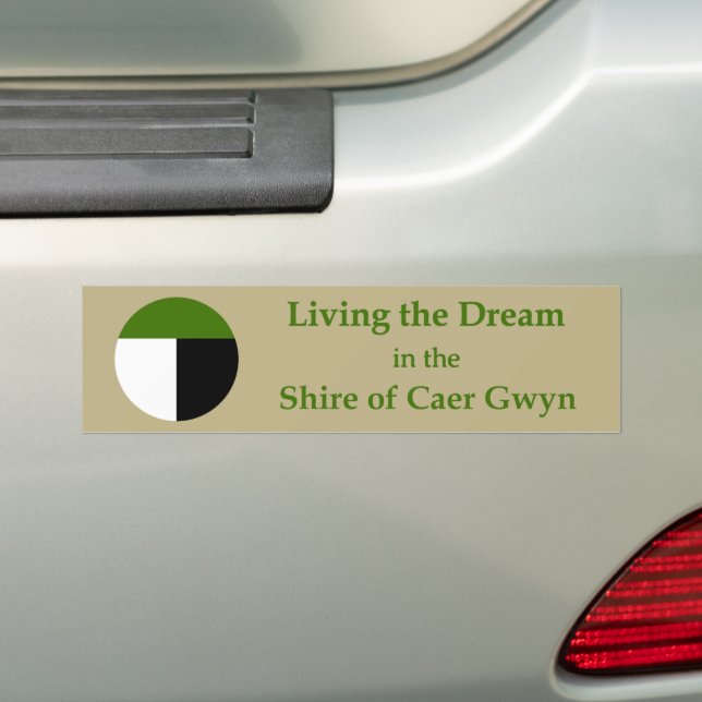 SCA Caer Gwyn Bumper Sticker (On Car)