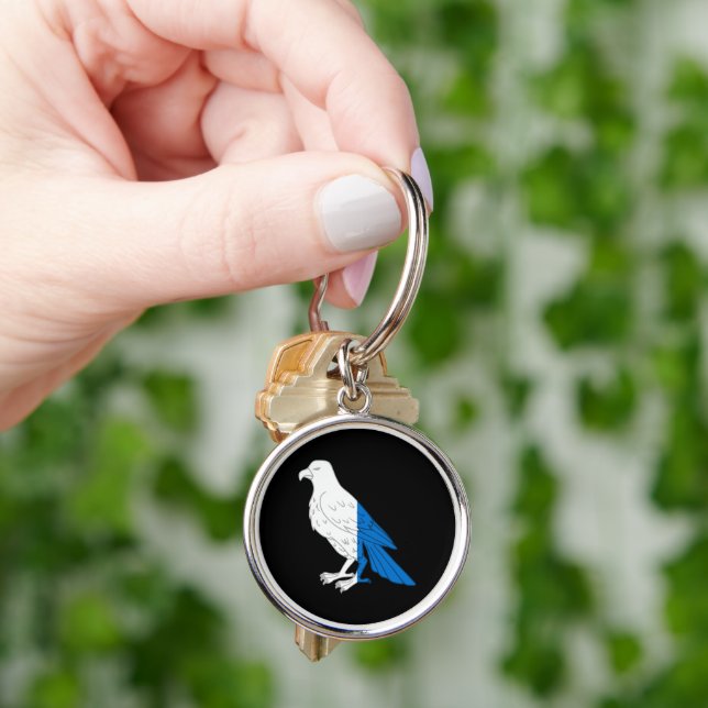 SCA Falcon's Keep Round Small (1.44") Keychain (Hand)
