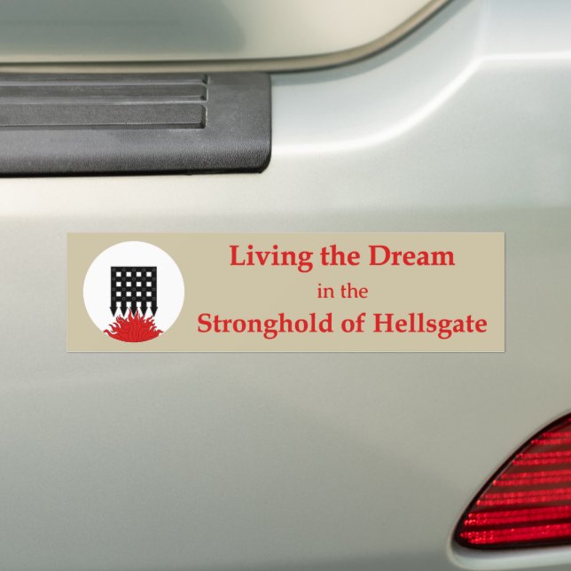 SCA Hellsgate Bumper Sticker (On Car)