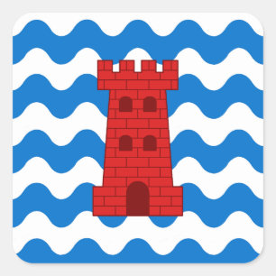 SCA Isles Populace Badge Square Sticker