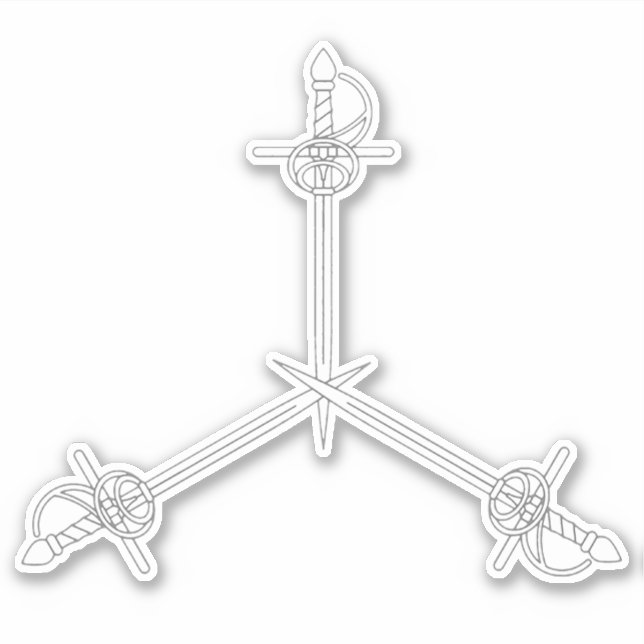 SCA Order of Defence Custom-Cut Vinyl Sticker (Front)