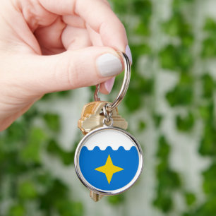 SCA White Waters Round, Small (1.44") Keychain