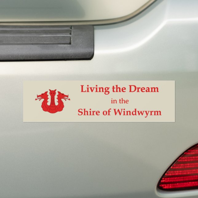SCA Windwyrm Bumper Sticker (On Car)