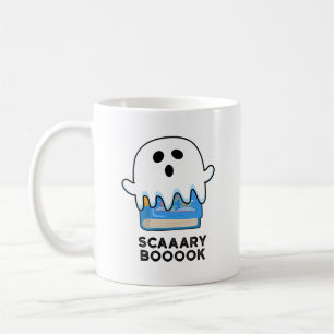 Scaaaary Booook Funny Ghost Book Pun  Coffee Mug