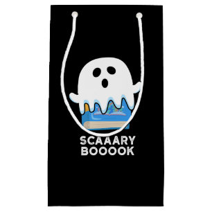 Scaaaary Booook Funny Ghost Book Pun Dark BG Small Gift Bag
