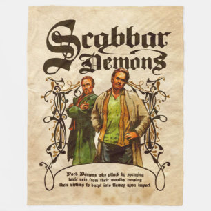 Scabbar Demons Fleece Blanket