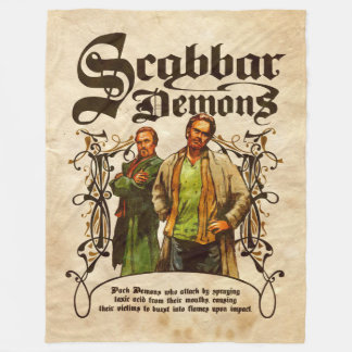 Scabbar Demons Fleece Blanket