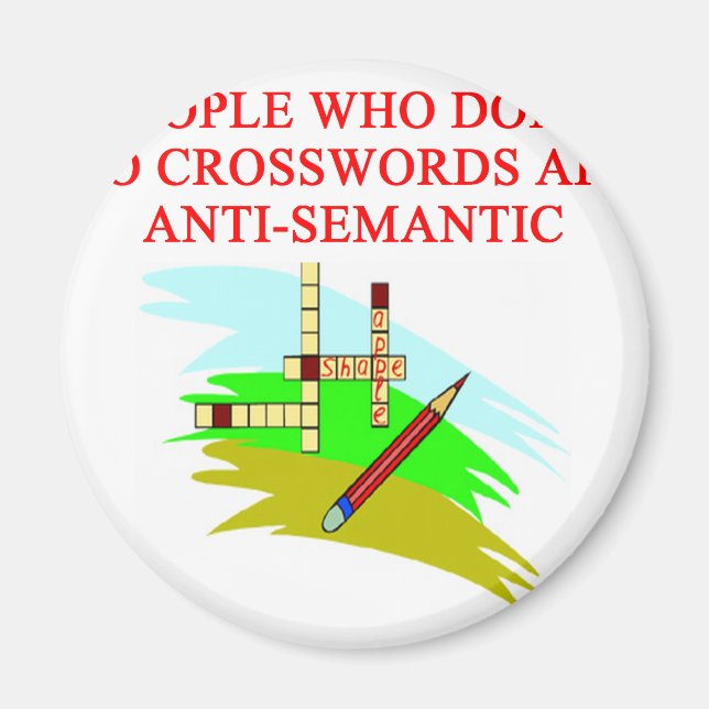 scabble and crossword game player design magnet (Front)