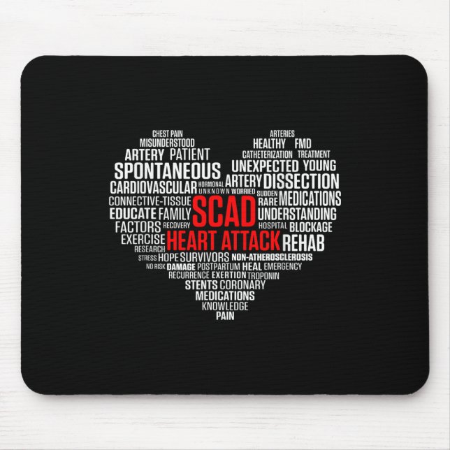 Scad Heart Attack Survivor Patient Warrior Awarene Mouse Pad (Front)