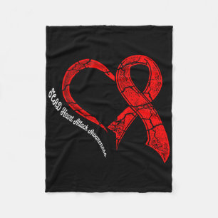 Scad Heart Attack Survivor Survives Warrior Awaren Fleece Blanket