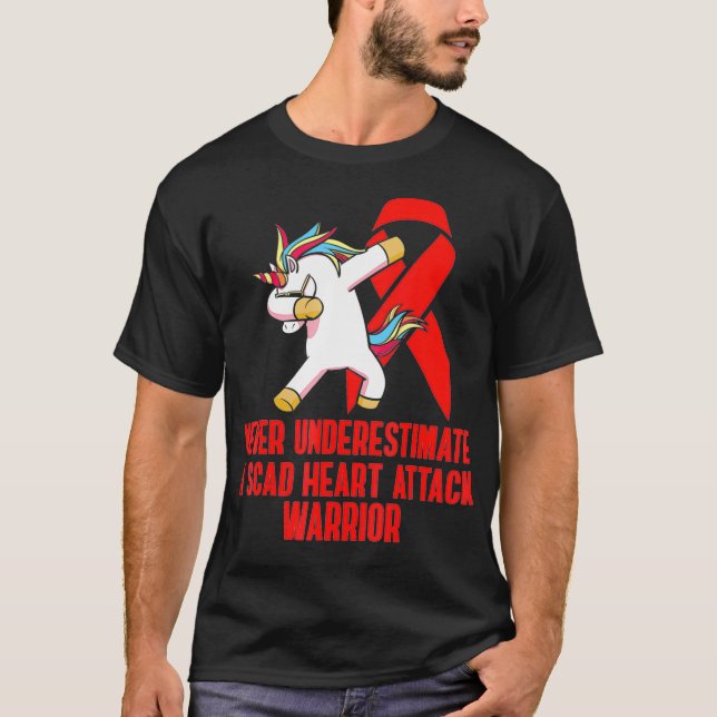 SCAD Heart Attack Survivor Treatment US Warrior Aw T-Shirt (Front)