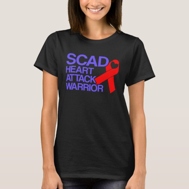 SCAD Heart Attack Survivor Warrior Awareness T-Shirt (Front)